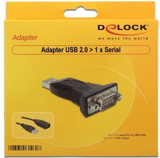 Produktbild Delock USB 2.0 zu Seriell Adapter (USB 2.0, 16 cm)