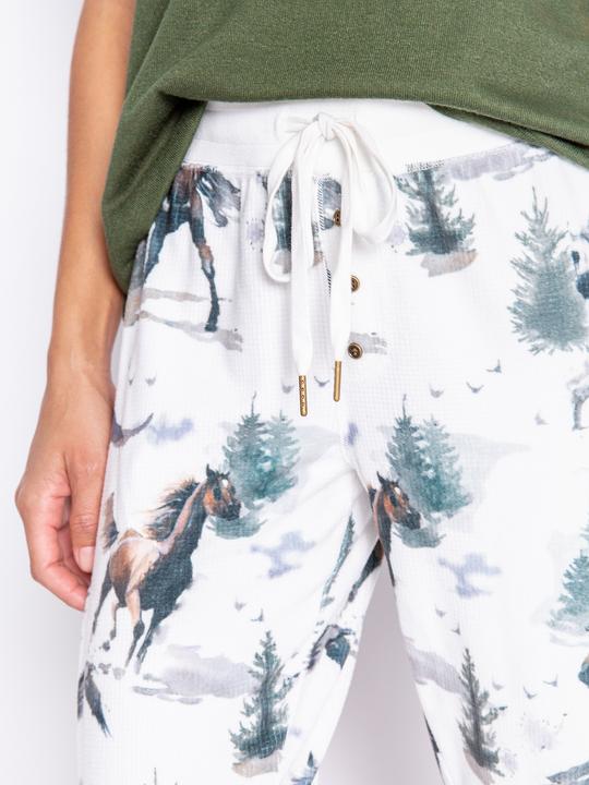 Actual product image Pj Salvage Pyjama bottom white/small patterned (36)