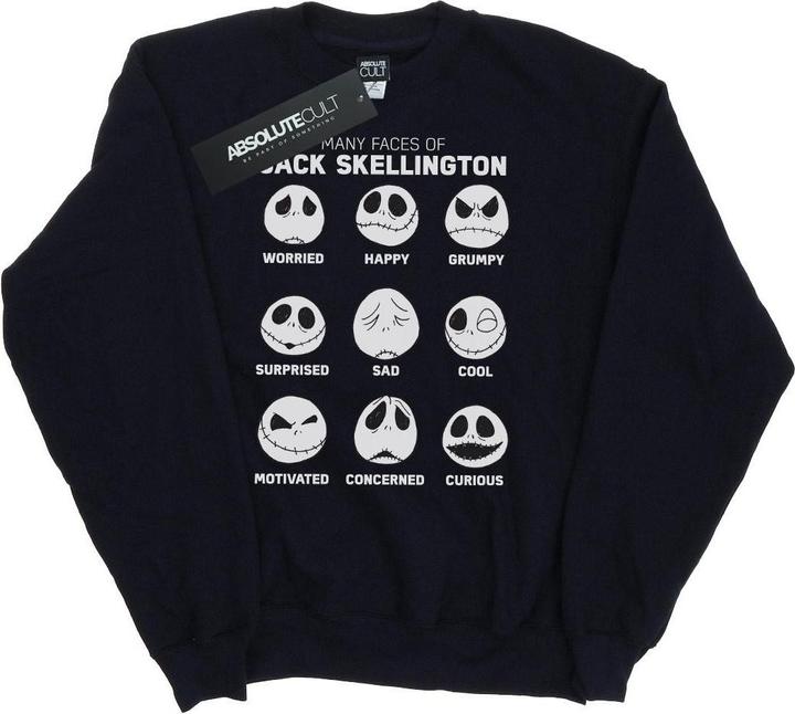 Disney Nightmare Before Christmas The Many Faces Of Jack Sweatshirt (S)
