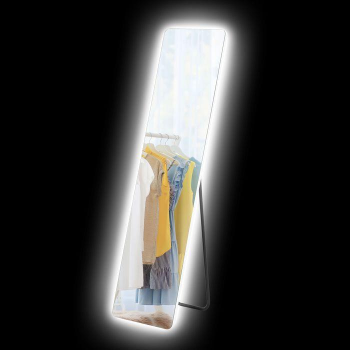 Actual product image Swisshandel24 Ganzkörperspiegel, 150 x 40 cm Standspiegel mit LED-Beleuchtung, Transparent (150 x 40 cm)