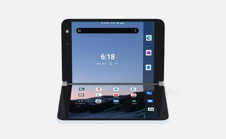 Immagine prodotto Microsoft Surface Duo (128 GB, Ghiacciaio, 8.10", Doppia SIM, 11 Mpx, 4G)