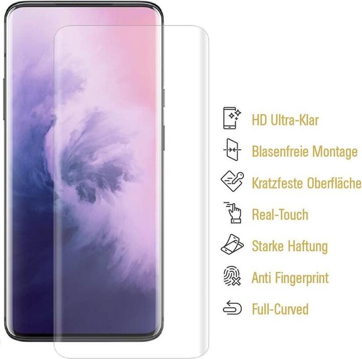 Actual product image Protectorking 2x real tempered 9H armoured glass 3D CLEAR (2 Piece, OnePlus 7T Pro)