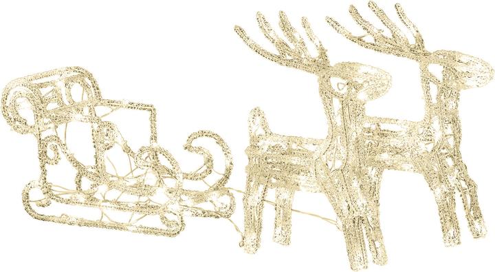 Konstsmide Reindeer sleigh set