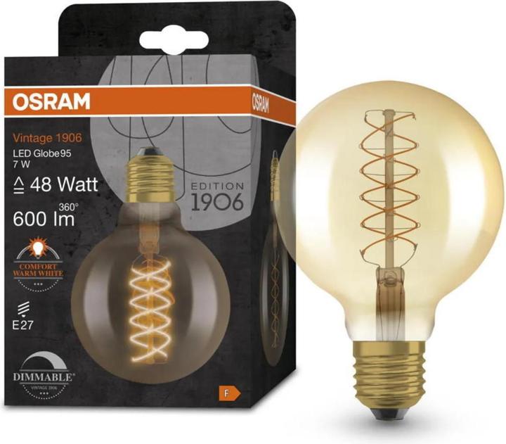 Actual product image Osram Vintage 1906 (E27, 7 W, 600 lm, 1 x, F)