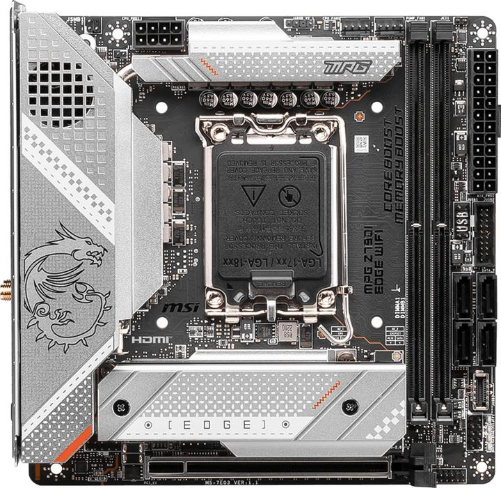 Actual product image MSI MPG Z790I Edge WIFI (LGA 1700, Intel Z790, Mini-ITX)