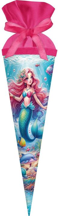 Actual product image Goldbuch Schultüte Prinzessin Aqua 35 cm, Detailfarbe: Pink, Blau (35 cm, 1 x)