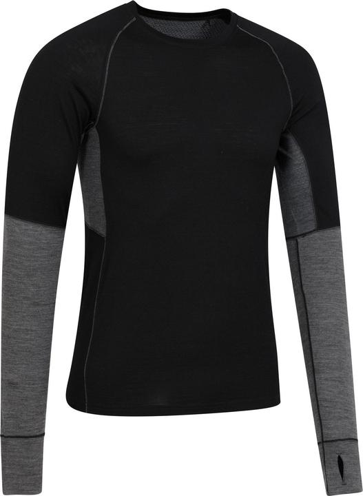 Actual product image Mountain Warehouse Mens Ultra Merino Wool Round Neck Base Layer Top (XL)