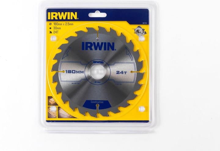 Immagine prodotto Irwin IRW1897195 180 x 30 mm, 24 denti Lama circolare con dente ATB Misure di rettifica