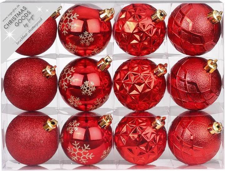 Image du produit Inge’s Glas Christmas Decor Rouge traditionnel (12 -pièce)