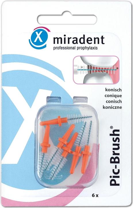 Actual product image Miradent Pic-Brush Refill Replacement Brushes (6 x)