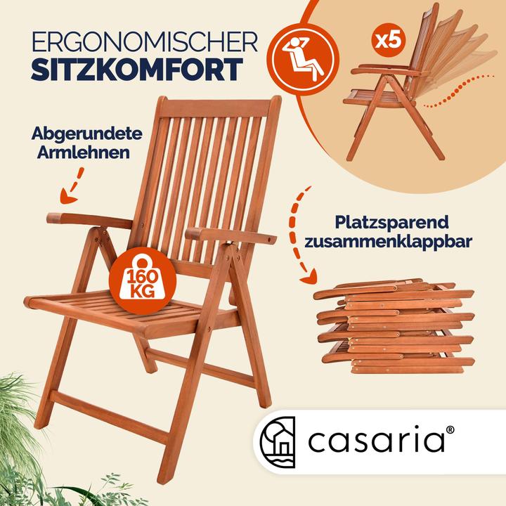Produktbild Casaria Gartenstuhl Holz