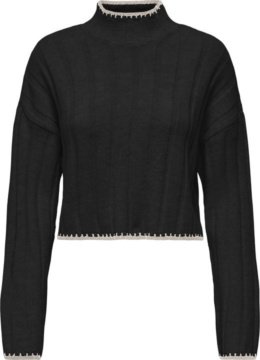 Only Normal geschnitten Hoch geschlossen Tief angesetzte Schulter Pullover Strickpullover (M)