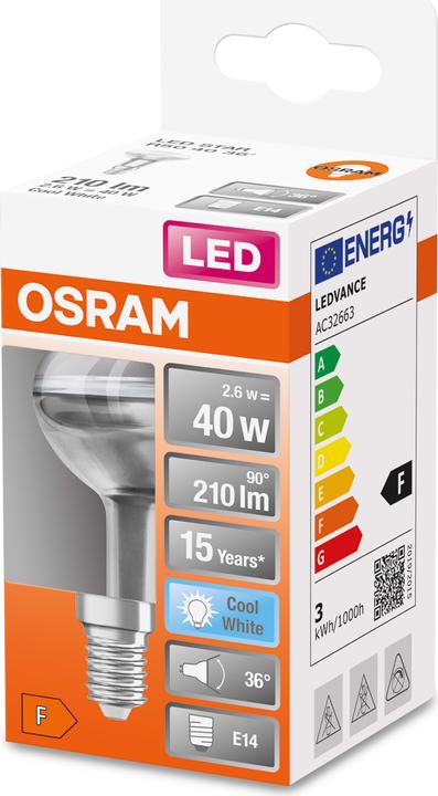 Produktbild Osram Led Star (E14, 2.60 W, 210 lm, 6 x, F)