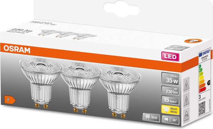 Actual product image Osram Led Star Par16 (GU10, 2.60 W, 690 lm, 3 x, F)