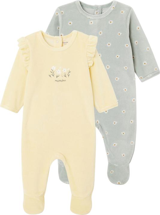 Produktbild Vertbaudet 2er-Pack Baby Samt-Strampler Oeko-Tex (68)