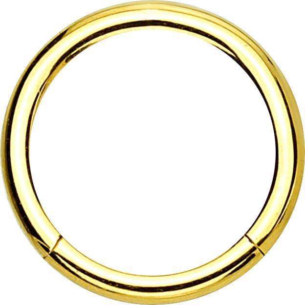 Star Piercing Anello a micro segmenti con cerniera placcato oro (Acciaio chirurgico 316L)
