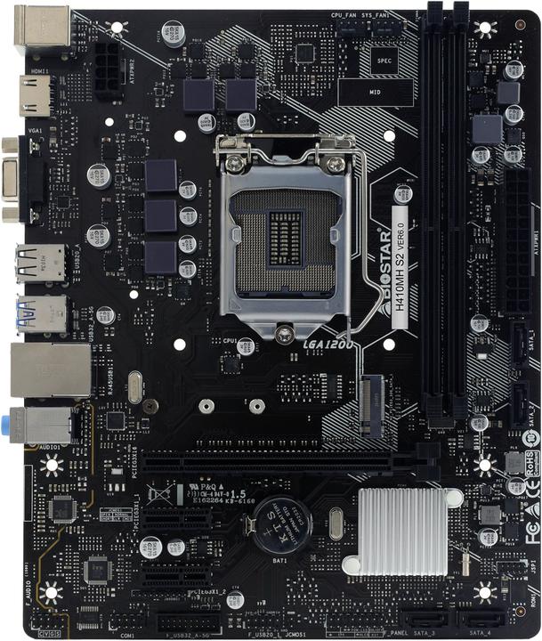 Actual product image Biostar MB H410MH S2 H510,S1200,mATX,Intel (LGA 1200, Intel H510, mATX)