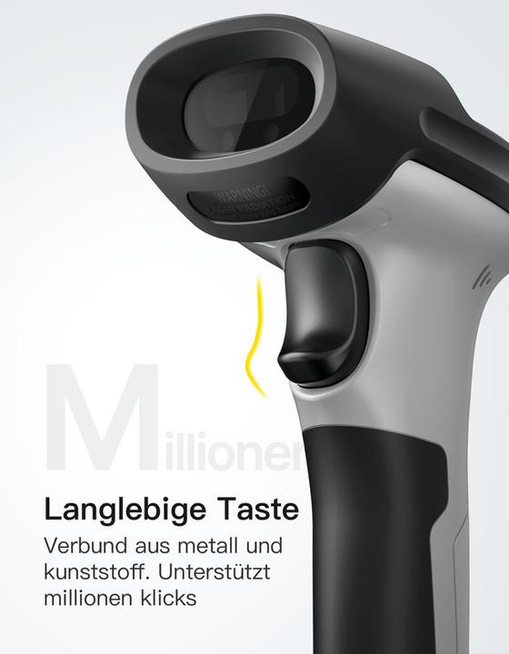 Produktbild Inateck Barcodescanner 72 gray (BCST-72 gray) (2D-Barcodes, 1D-Barcodes)