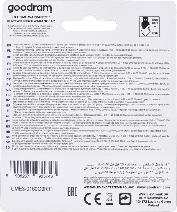 Image du produit Goodram UME3 (16 Go, USB-A)