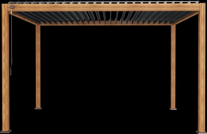 Actual product image Leco Lamellenpergola DELUXE 3x4m Holzoptik (400 cm, 300 cm)
