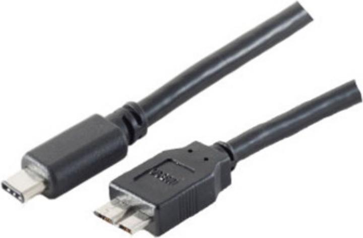 Shiverpeaks BS77142-1.8 1.8m USB C Micro-USB B Male Black USB Cable (1.80 m, USB 3.2 Gen 1)