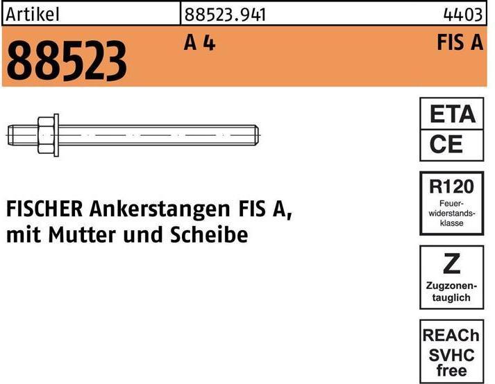 Actual product image Fischer Anchor rod R 88523 FIS A M 20x245 A 4 A 4 (10 pcs.)