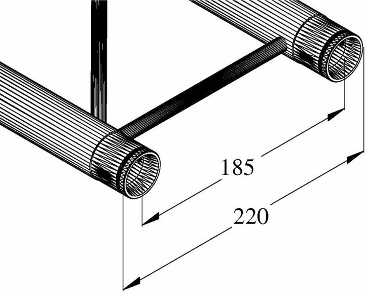 Produktbild Alutruss DECOLOCK DQ2-4000 2-Punkt Traverse 400 cm