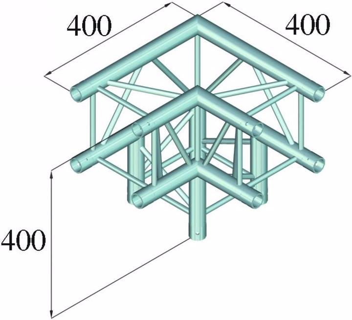Actual product image Alutruss DECOLOCK DQ4-PAL30 4-point truss 3-way corner 90
