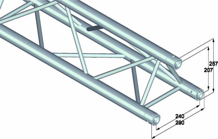 Image du produit Alutruss TRILOCK 6082-2000 Traverse 3 points 200 cm