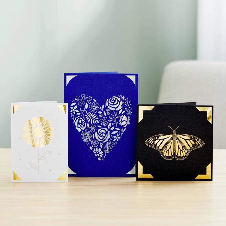 Actual product image Cricut Insert Cards FOIL Celebration S40 12,1cm x 12,1cm 14-pack (P)