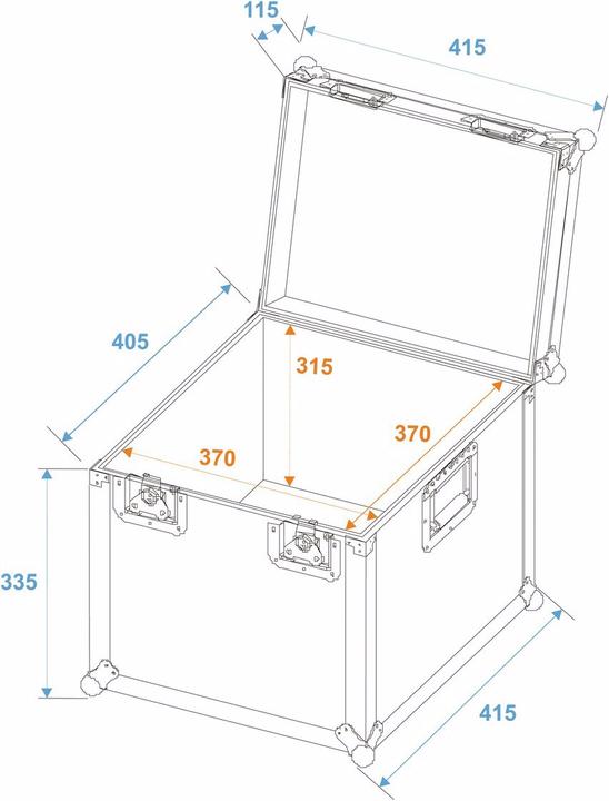 Produktbild Roadinger Case Case (L x B x H) 435 x 435 x 457 mm (Universal)