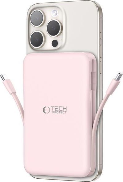 Produktbild Tech-Protect Powerbank PB31 LifeMag MagSafe 10000 mAh - rosa (10000 mAh, 15 W)
