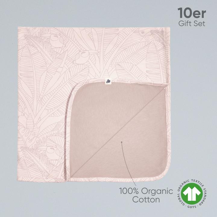Produktbild TotsTale Premium 10-teiliges Geschenkset aus Bio-Baumwolle – Erstausstattung für Neugeborene (50, 56, 62, 68)