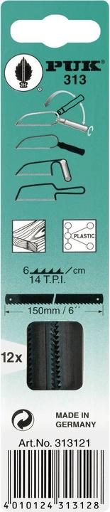 Puk Sägeblatt Blattlänge 150 mm Blattbreite 6 mm grob für Holz