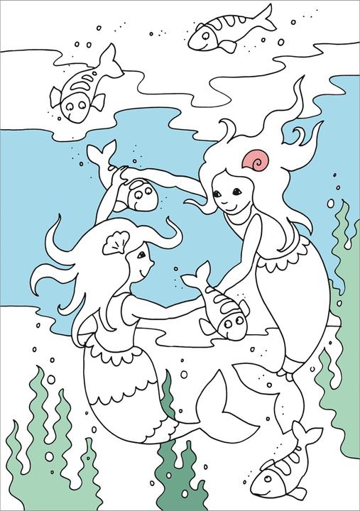 Actual product image Tessloff Magic coloring block. Magic patterns. Mermaids