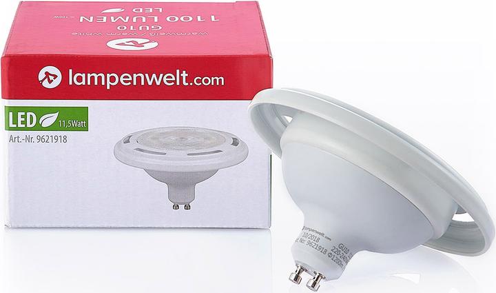 Produktbild Lampenwelt Gu10 LED (GU10, 12.50 W, 1100 lm, 1 x, F)