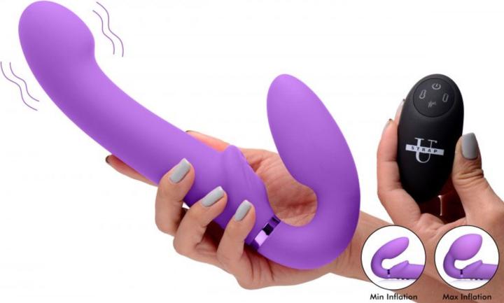 Image du produit XR Brands GPulse Vibrierender halterloser Strapon Lila