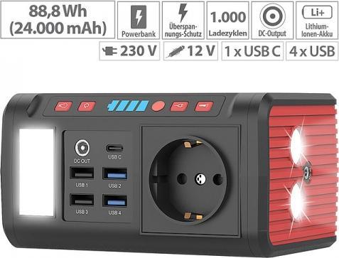 Actual product image Revolt Mini-Powerbank & Solar-Konverter (88.80 Wh, 1.20 kg)