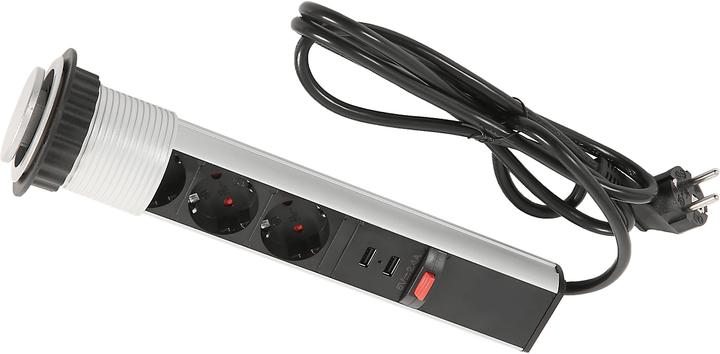 Produktbild Newpo Mehrfachsteckdose | 3x Steckdosen | 2x USB-Anschlüsse |