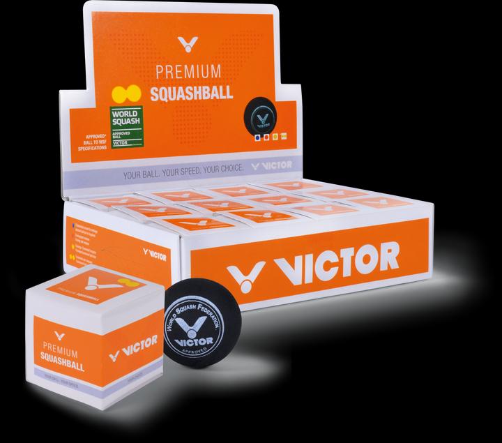 Victor Sports Victor Squashball Doppelgelb - 12er Karton