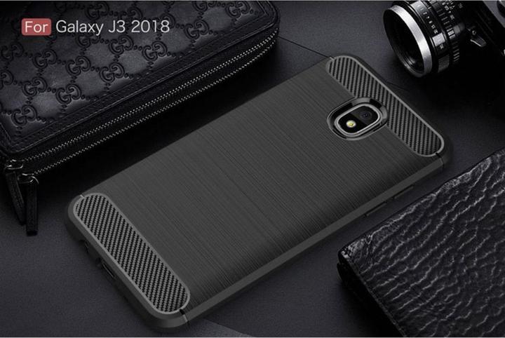 Produktbild König Design Handyhülle für Samsung Galaxy J3 (2018) Schutzcase Backcover Bumper Etui Schwarz (Samsung Galaxy J3 (2018))