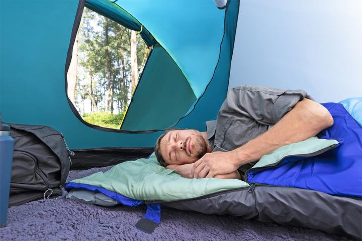 Produktbild Bestway 2-in-1-Schlafsack Wanderlite™ mit integrierbarer, aufblasbarer Isomatte 203 x 75 x 9 cm (198 cm)