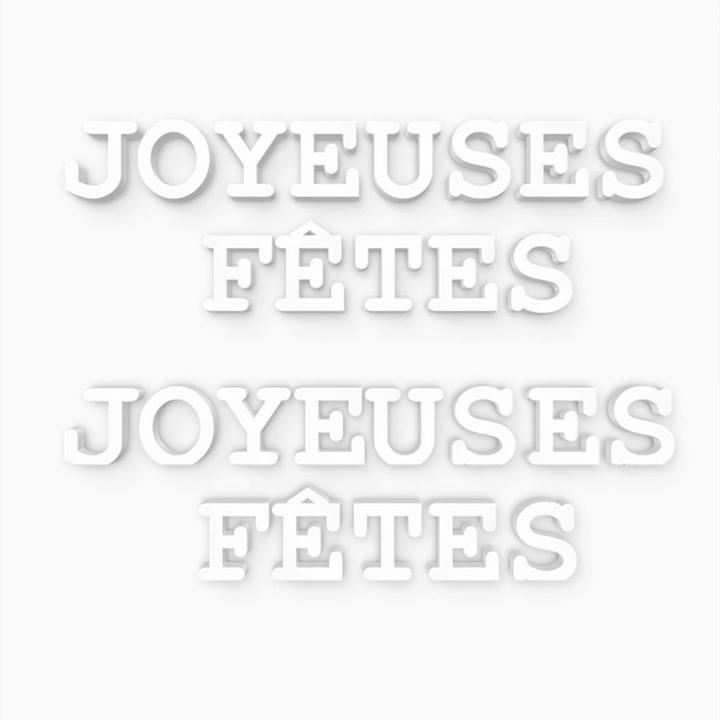 Produktbild Trenddeko 3D Joyeuses Fetes (158 x 15 cm)