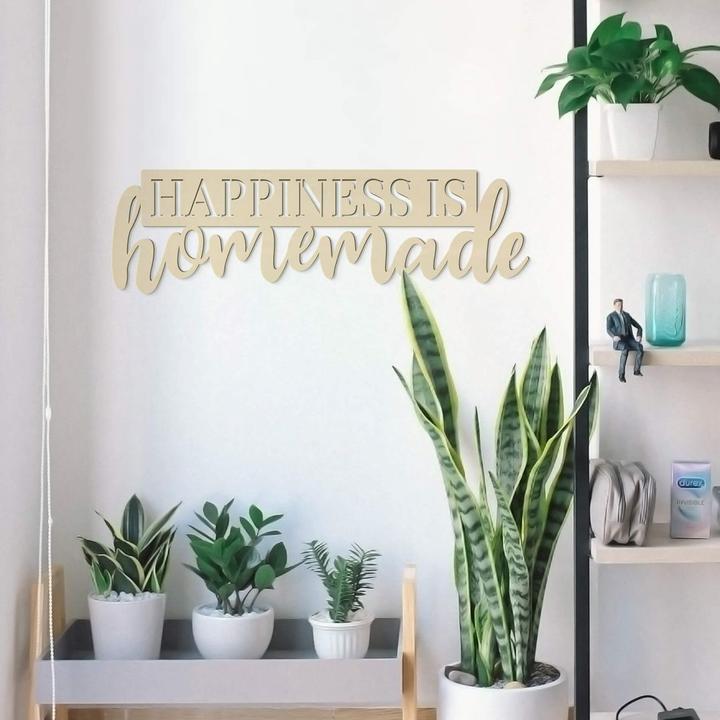Image du produit Trenddeko Peuplier Le bonheur est fait maison (100 x 30 cm)