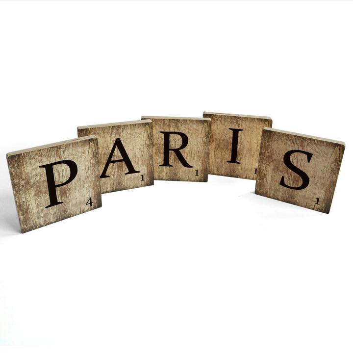 Image du produit Trenddeko Pierres de lettres Paris - Vintage (10 x 10 cm)
