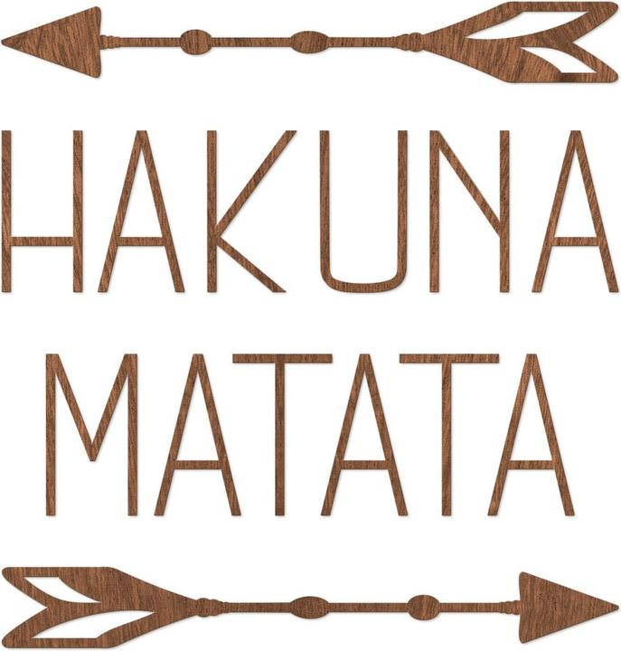 Produktbild Trenddeko Mahagoni Hakuna Matata mit Pfeilen (76 x 80 cm)