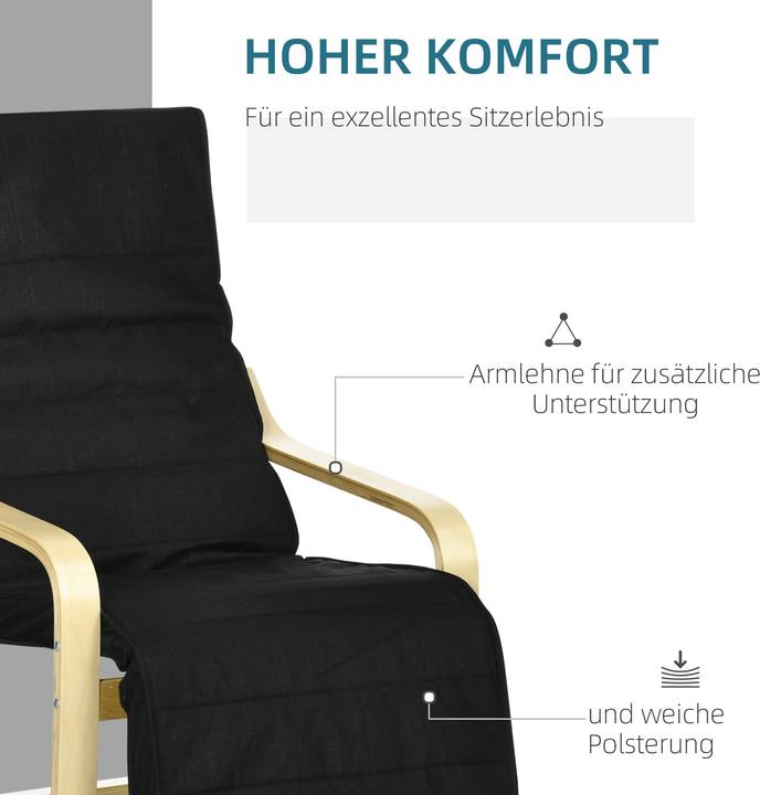 Image du produit Homcom Fauteuil de relaxation avec revêtement amovible et agréablement rembourré