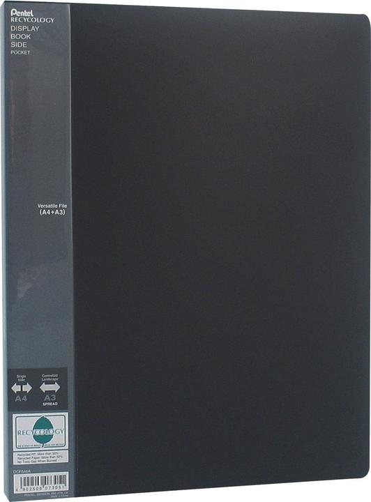 Produktbild Pentel Sichtbuchmappe Side A4/A3 40 Hüllen schwarz (A4, 1 x)