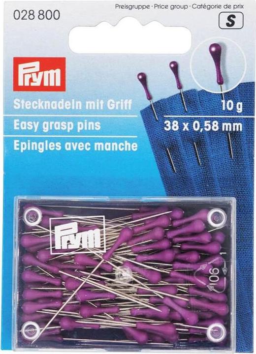 Immagine prodotto Prym Spillone con manico, tono argento, viola 38 x 0,58 mm