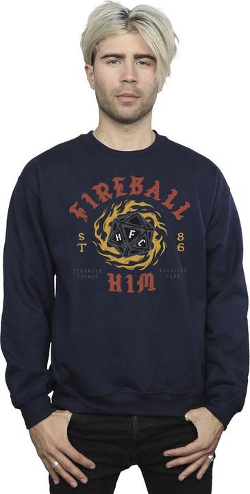 Actual product image Netflix Mens Stranger Things Fireball Dice 86 Sweatshirt (4XL)